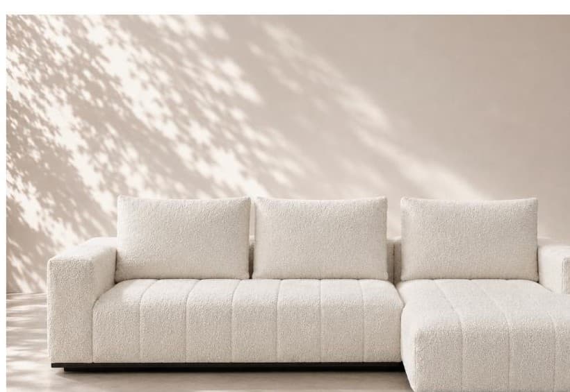 Sofá modular Ponti en bouclé blanco — Casa Poiré · Uno-F