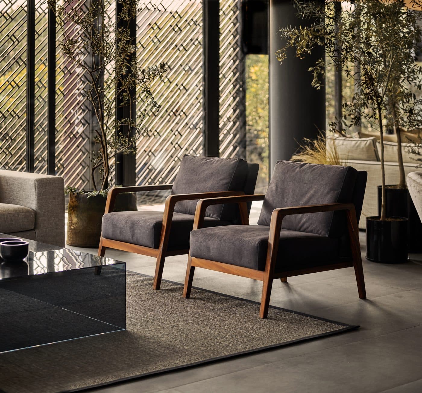 Interior con muebles fabricados por Uno-F en CDMX